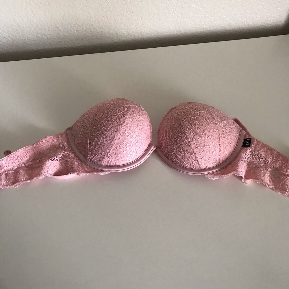 PINK Victoria secret light pink lace multi-way bra - Picture 4 of 6